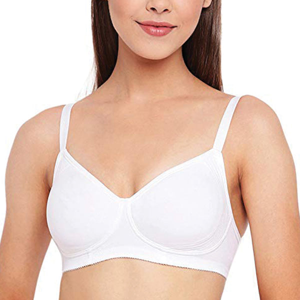 Enamor Side Support Non-Padded High Coverage Bra (WHITE) - A042