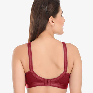 SONA Women Perfecto Full Coverage Non-Padded Cotton Bra Red