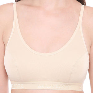 Bodycare Non-Padded Women Sports Bra (Skin) -1608